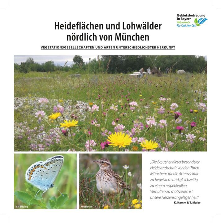Info-Flyer "Heideflächen und Lohwälder nördlich von München"